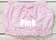 Light Pink Gingham Fully Lined Bloomer with Bow