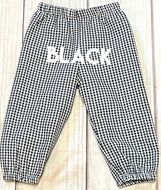 BLACK Gingham Fully Lined Bubble Style Pants