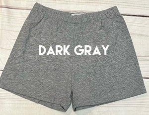 DARK GRAY COTTON KNIT “SHORTIE SHORTS”