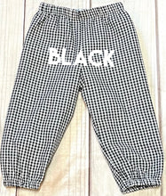 Load image into Gallery viewer, BLACK Gingham Fully Lined Bubble Style Pants
