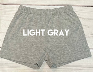 LIGHT GRAY COTTON KNIT "SHORTIE SHORTS"