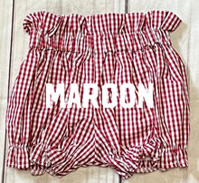 Load image into Gallery viewer, Maroon Gingham Bloomer
